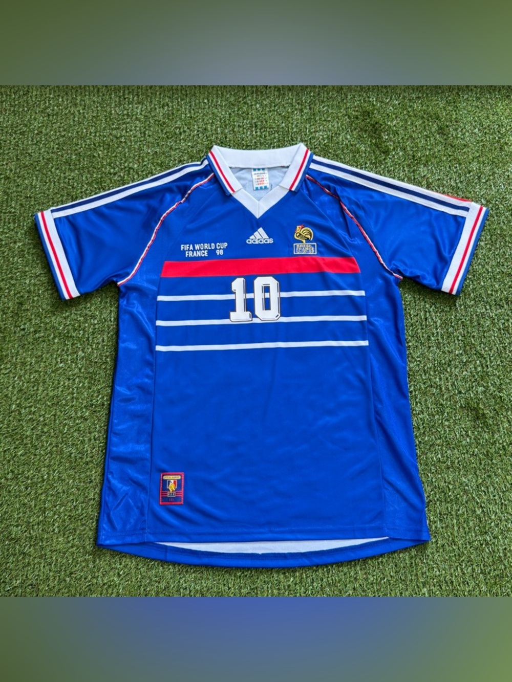 Zinedine Zidane #10 France 98 World Cup Final New Men’s Retro Soccer XL